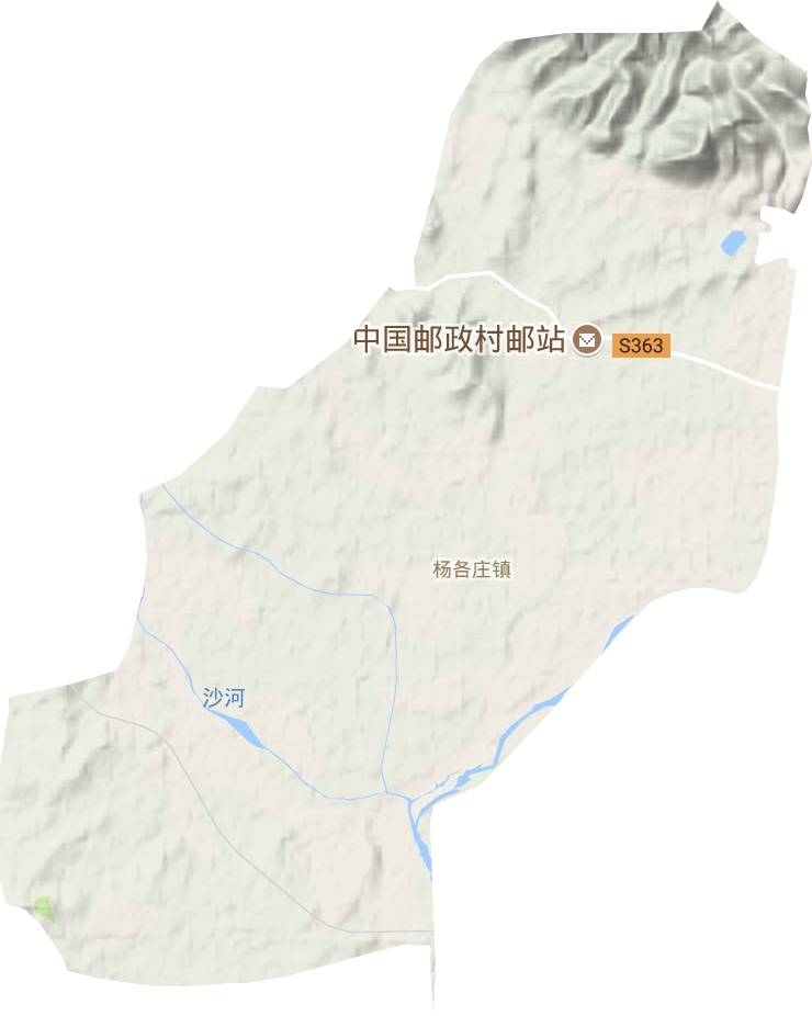 楊各莊鎮地形圖
