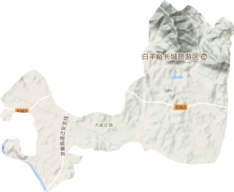 大崔莊鎮(zhèn)地形圖