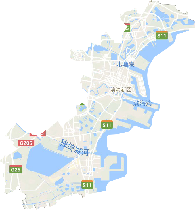 濱海新區地形圖