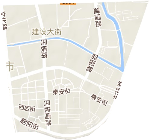 建設大街街道地形圖