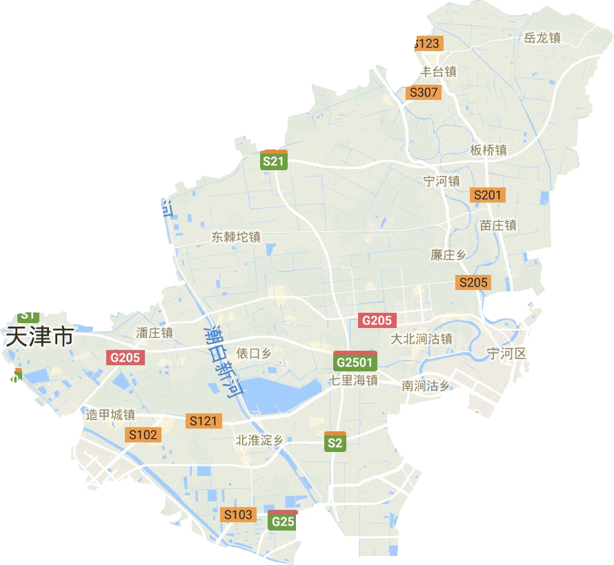 寧河區地形圖