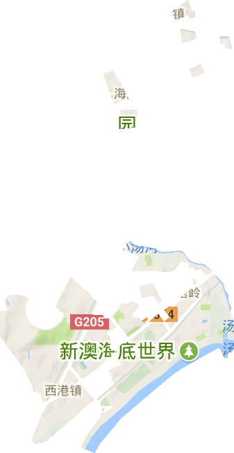 白塔嶺街道地形圖