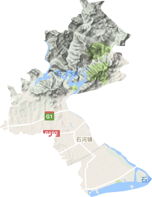 石河鎮地形圖