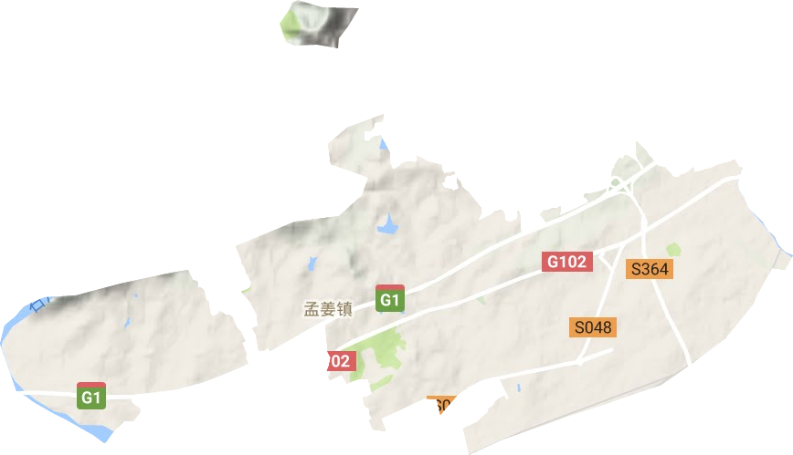孟姜鎮(zhèn)地形圖