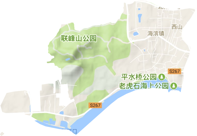 西山街道地形圖