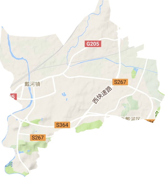 戴河鎮地形圖