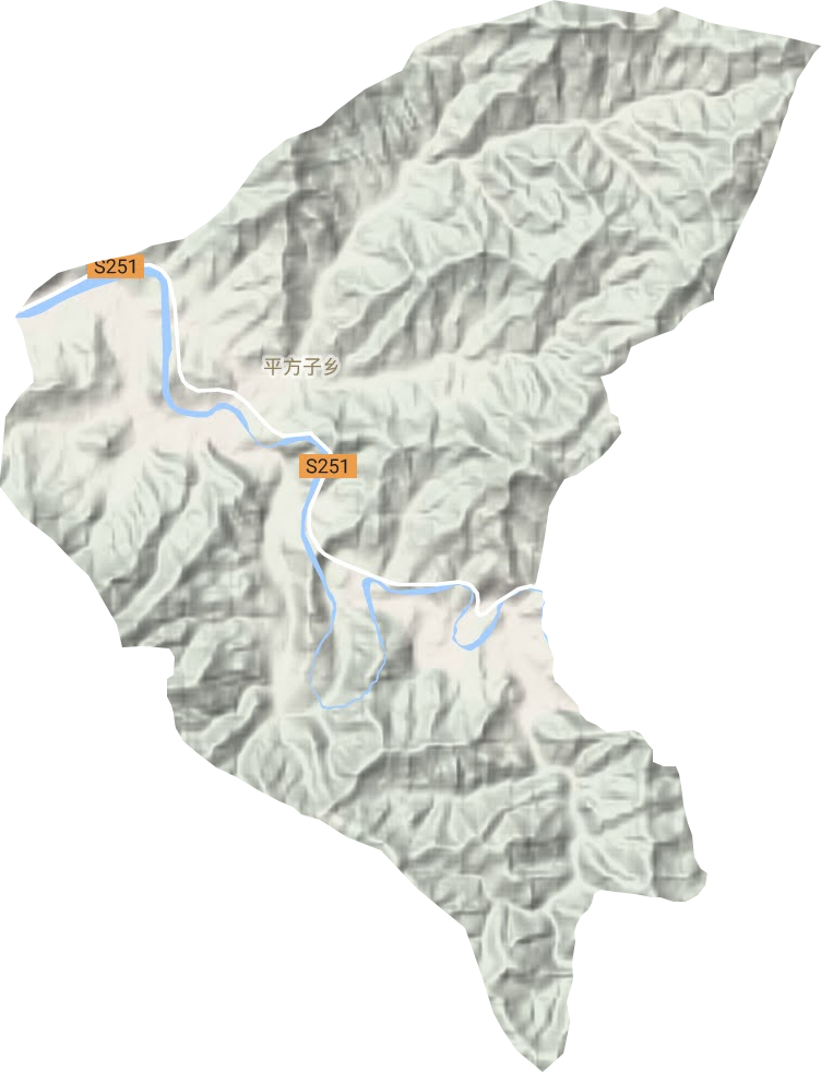 平方子鄉(xiāng)地形圖