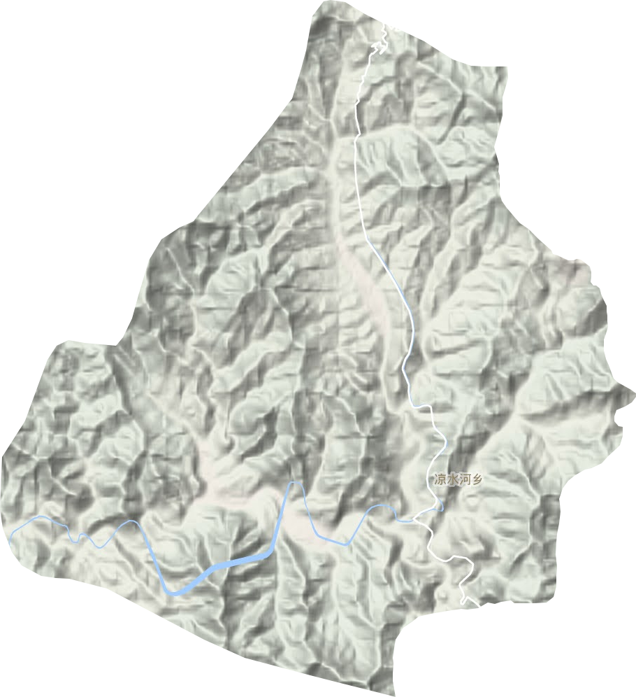 涼水河鄉地形圖