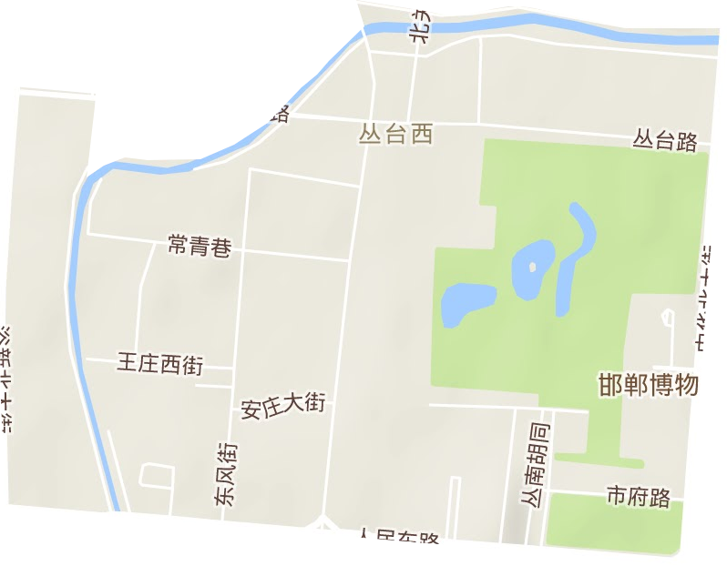 叢臺西街道地形圖