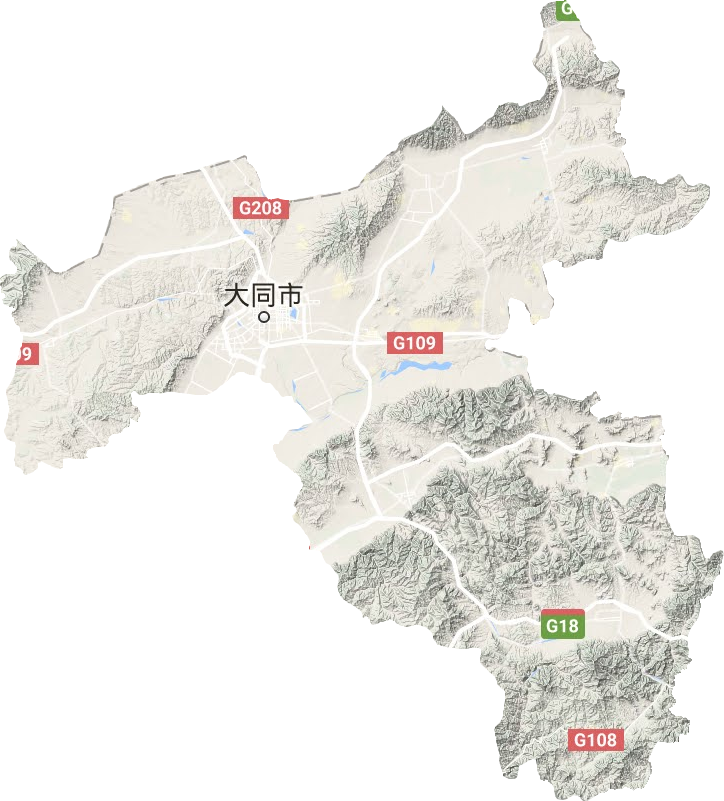 大同市地形圖