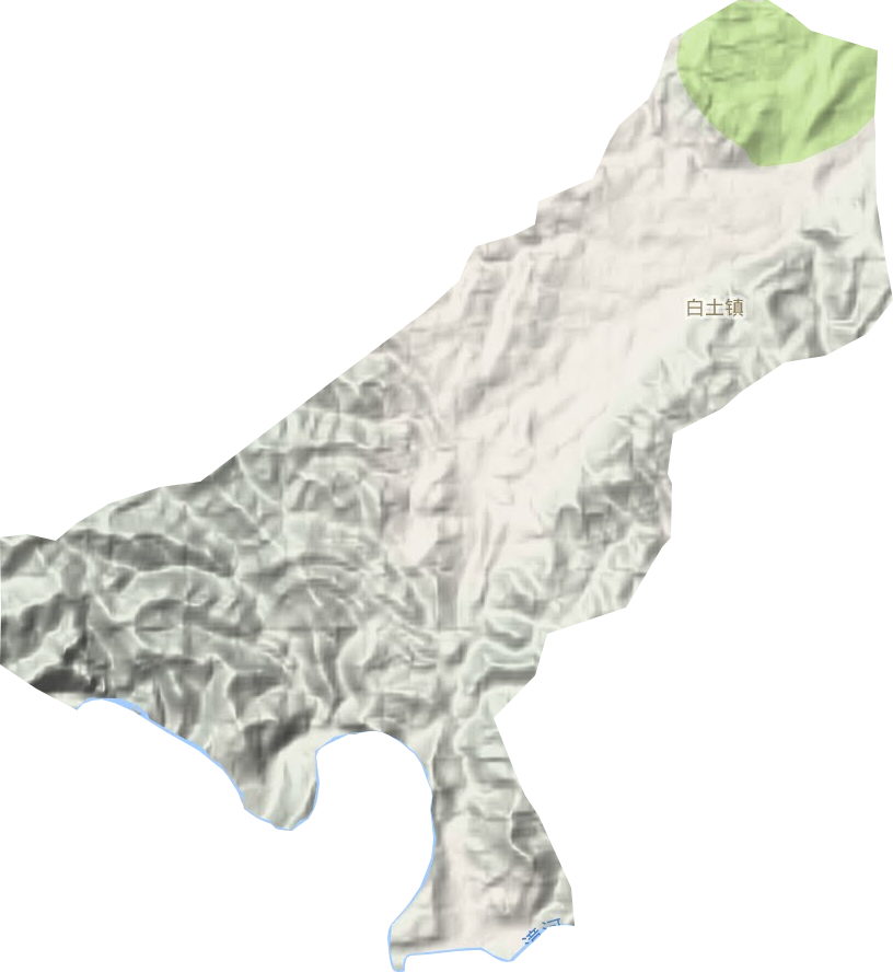 白土鎮地形圖