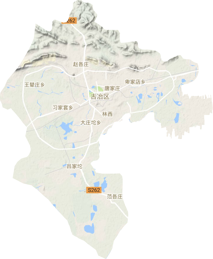 古冶區(qū)地形圖