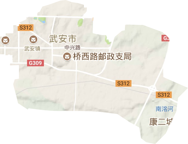 武安鎮(zhèn)地形圖