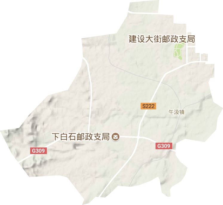 午汲鎮地形圖