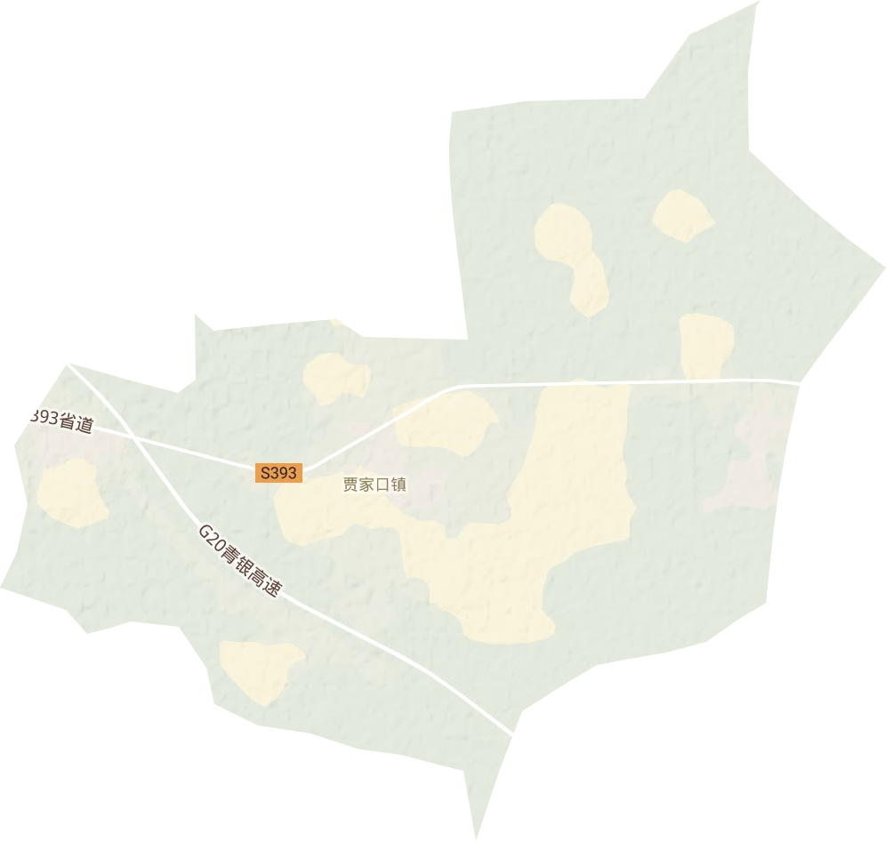 賈家口鎮地形圖