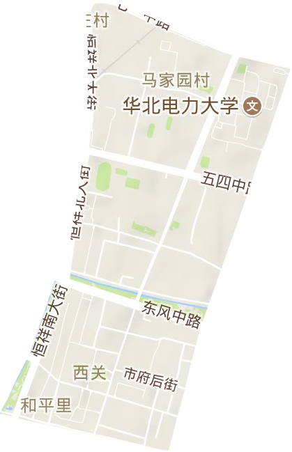 和平里街道地形圖