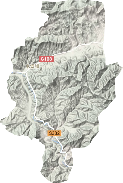 水堡鎮地形圖