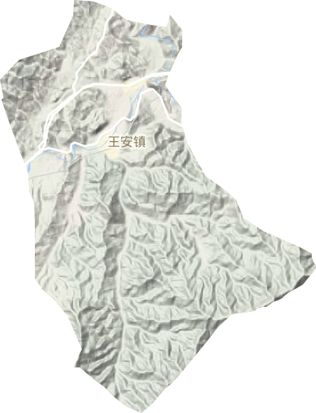 王安鎮(zhèn)地形圖