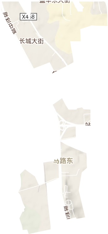 馬路東街道地形圖