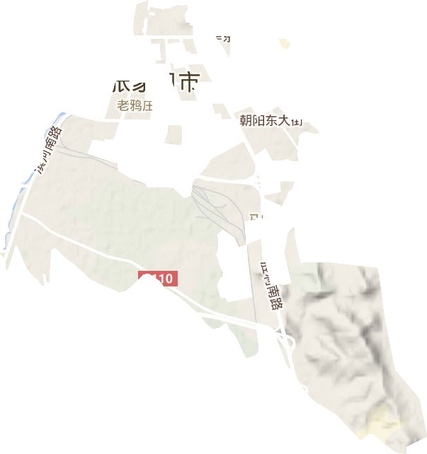老鴉莊鎮地形圖