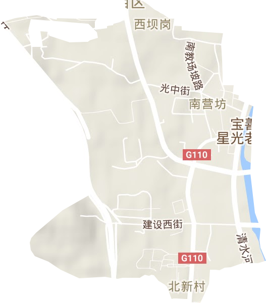 南營坊街道地形圖