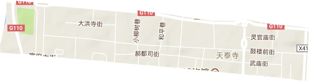 天泰寺街道地形圖
