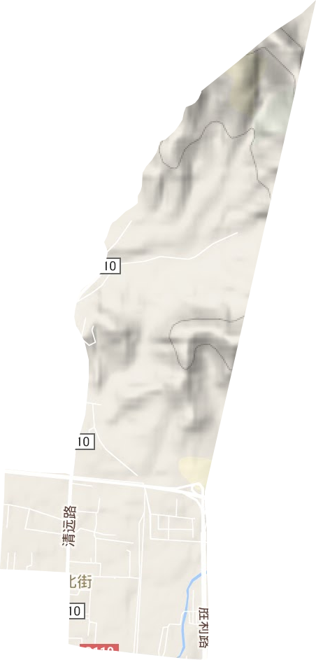大北街街道地形圖