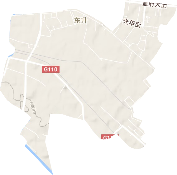 工業街街道地形圖