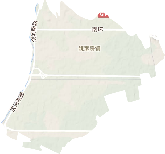 姚家房鎮地形圖
