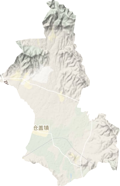大倉(cāng)蓋鎮(zhèn)地形圖