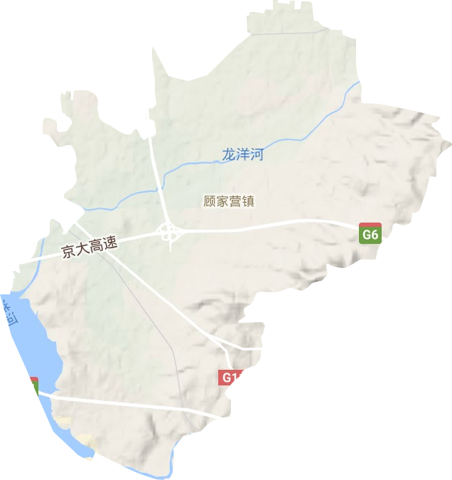 顧家營鎮(zhèn)地形圖