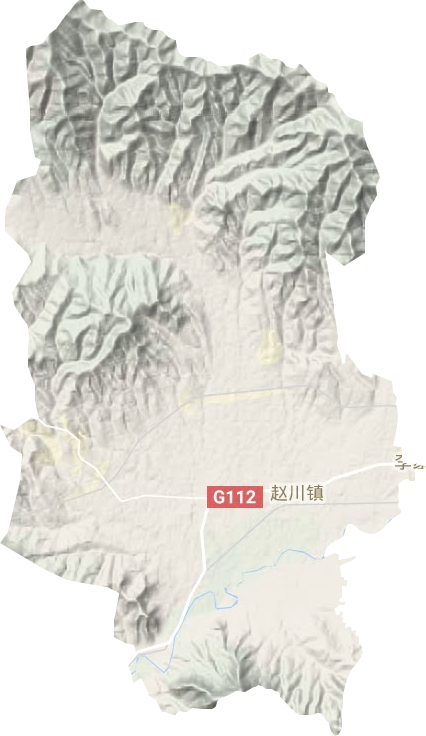 趙川鎮地形圖