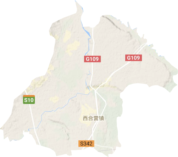 西合營鎮地形圖