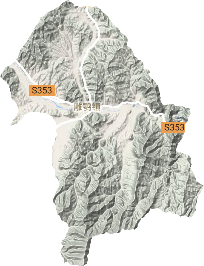 雕鄂鎮(zhèn)地形圖