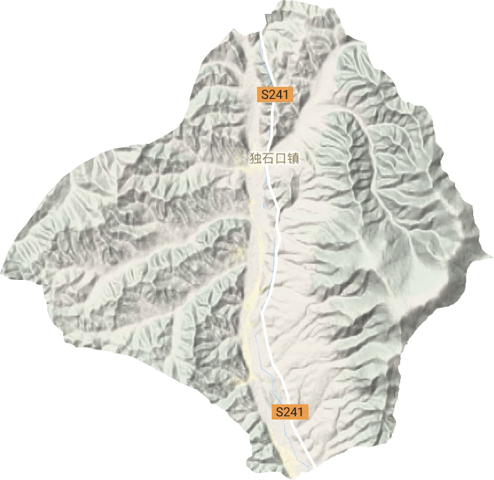 獨石口鎮地形圖