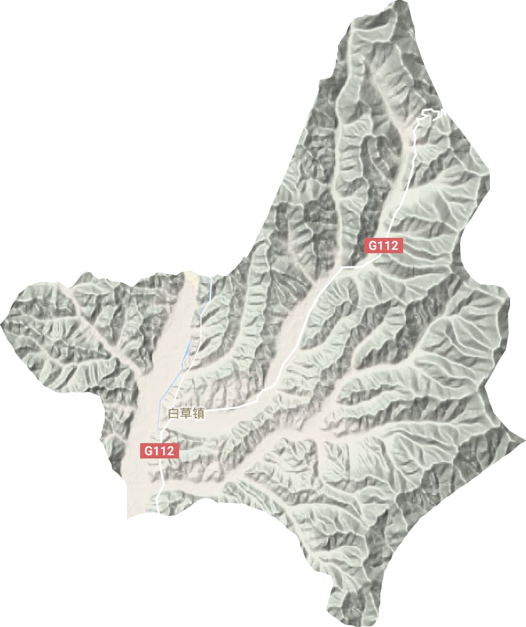 白草鎮地形圖