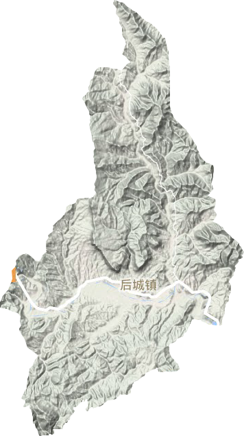 后城鎮(zhèn)地形圖