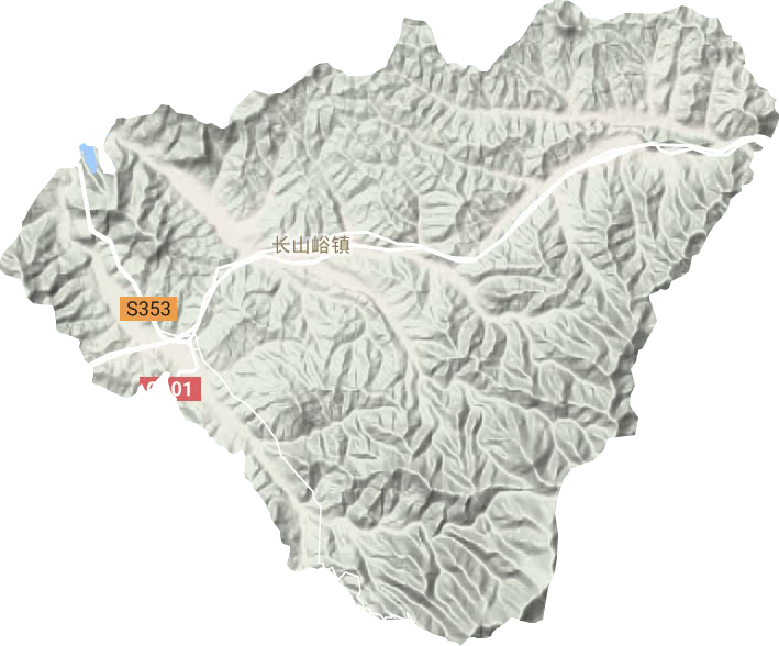 長山峪鎮地形圖