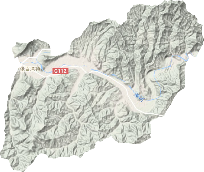 張百灣鎮(zhèn)地形圖