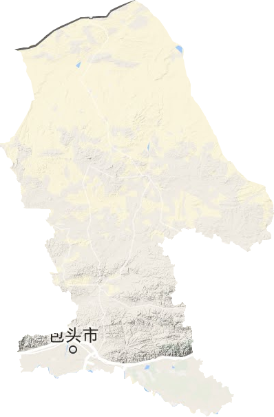 包頭市地形圖
