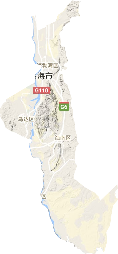 烏海市地形圖