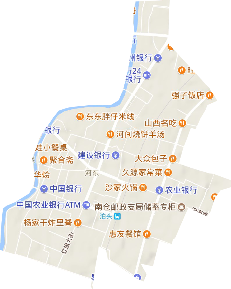 河?xùn)|街道地形圖
