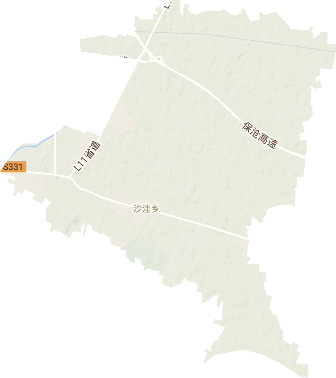 沙洼鄉地形圖