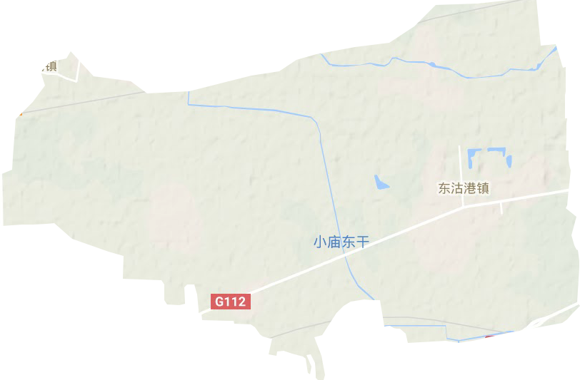 東沽港鎮地形圖