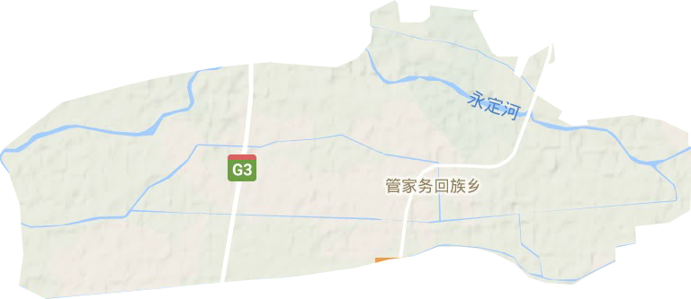 管家務(wù)回族鄉(xiāng)地形圖