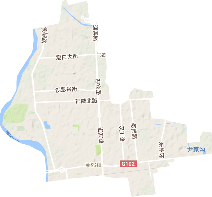 燕郊經濟技術開發區地形圖
