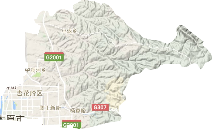 杏花嶺區地形圖