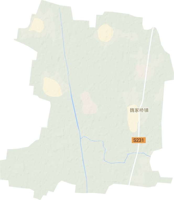 魏家橋鎮(zhèn)地形圖
