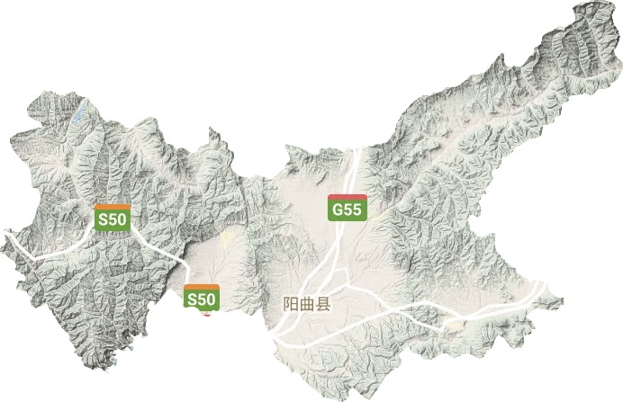 陽曲縣地形圖