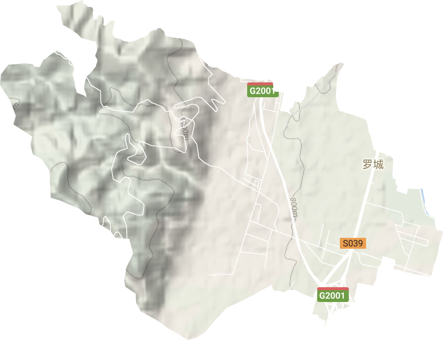 羅城街道地形圖